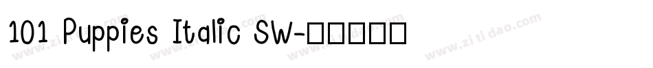 101 Puppies Italic SW字体转换